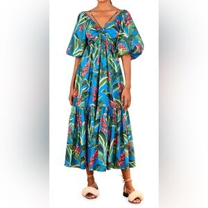 Farm Rio dream garden midi dress